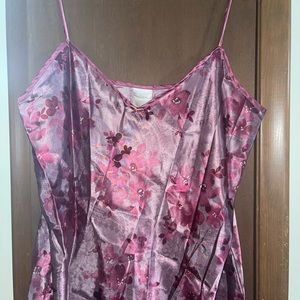 Vintage Secret Treasures Floral Pink Slip Dress
